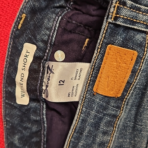 SEVEN 7 size 12 Weekend Short distressed color frayed cut off hem EUC - Picture 8 of 13